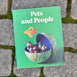 Vintage Pets and People Study Guide Collie Goldfish Childrens Book Animals Kids